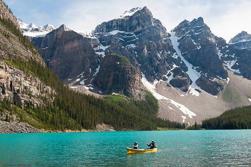 Kayakers lake